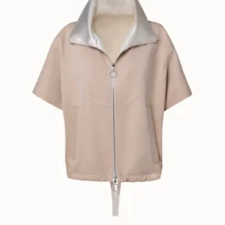 Reversible Lyocell Gabardine Jacket With Metallic Shine -Deals Vog Shift Store 743180