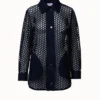 Dot Mesh Techno Embroidery Jacket -Deals Vog Shift Store 743193