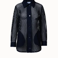 Dot Mesh Techno Embroidery Jacket