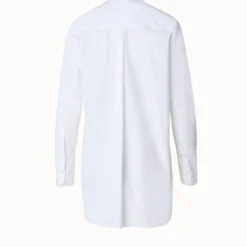 Cotton Popelin Blouse With Asymmetrical Zip -Deals Vog Shift Store 744608