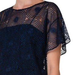 Metallic 3D Dot Embroidery Blouse -Deals Vog Shift Store 752695