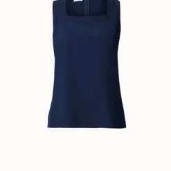 Crêpe De Chine Blouse With Square Neck