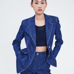 Washed Denim Blazer -Deals Vog Shift Store 757652