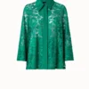AKRIS Oversized Floral Techno Lace Shirt Jacket -Deals Vog Shift Store 758965