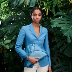 AKRIS Wool Cotton Stretch Piqué Jacket -Deals Vog Shift Store 763278