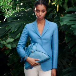 AKRIS Wool Cotton Stretch Piqué Jacket -Deals Vog Shift Store 763279