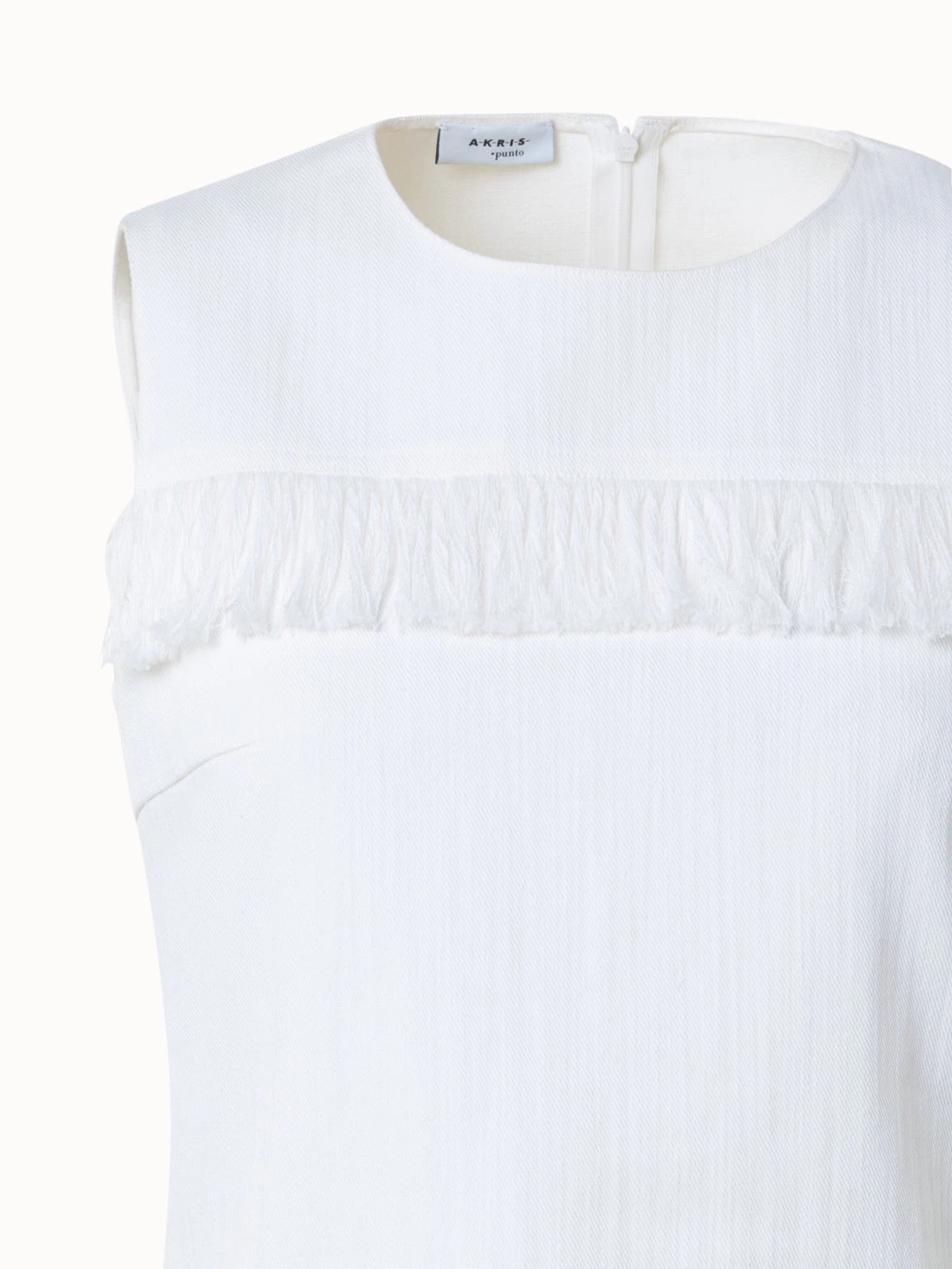 Stretch Denim Top With Fringe 4 Stretch Denim Top With Fringe - Image 3