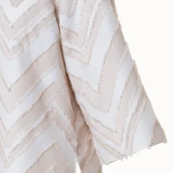 Fringed Zigzag Cotton Blend Jacquard Blouse 12 Fringed Zigzag Cotton Blend Jacquard Blouse -Deals Vog Shift Store 767765