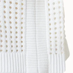 Chunky Cotton Dot Mesh Pullover -Deals Vog Shift Store 768202