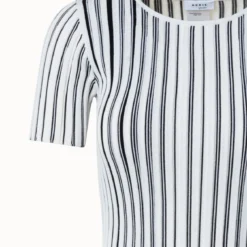 Structured Stripes Merino Wool Pullover -Deals Vog Shift Store 768239