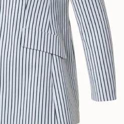 Cotton Stretch Pinstripe Jacquard Jacket -Deals Vog Shift Store 768425