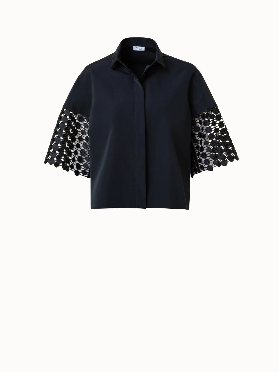 Cotton Poplin Blouse With Kaleidoscope Dot Embroidery 5 Cotton Poplin Blouse With Kaleidoscope Dot Embroidery - Image 3