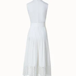 Cotton Poplin Dress With Kaleidoscope Dot Embroidery -Deals Vog Shift Store 769122