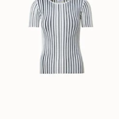 Structured Stripes Merino Wool Pullover