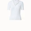 Viscose Blend Knit Polo Shirt