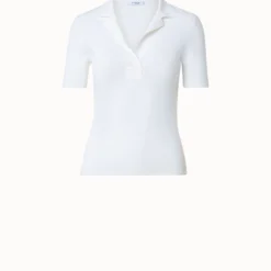 Viscose Blend Knit Polo Shirt