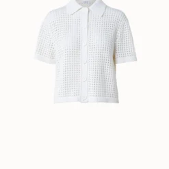 Chunky Cotton Dot Mesh Polo Shirt 10 Chunky Cotton Dot Mesh Polo Shirt -Deals Vog Shift Store 769264