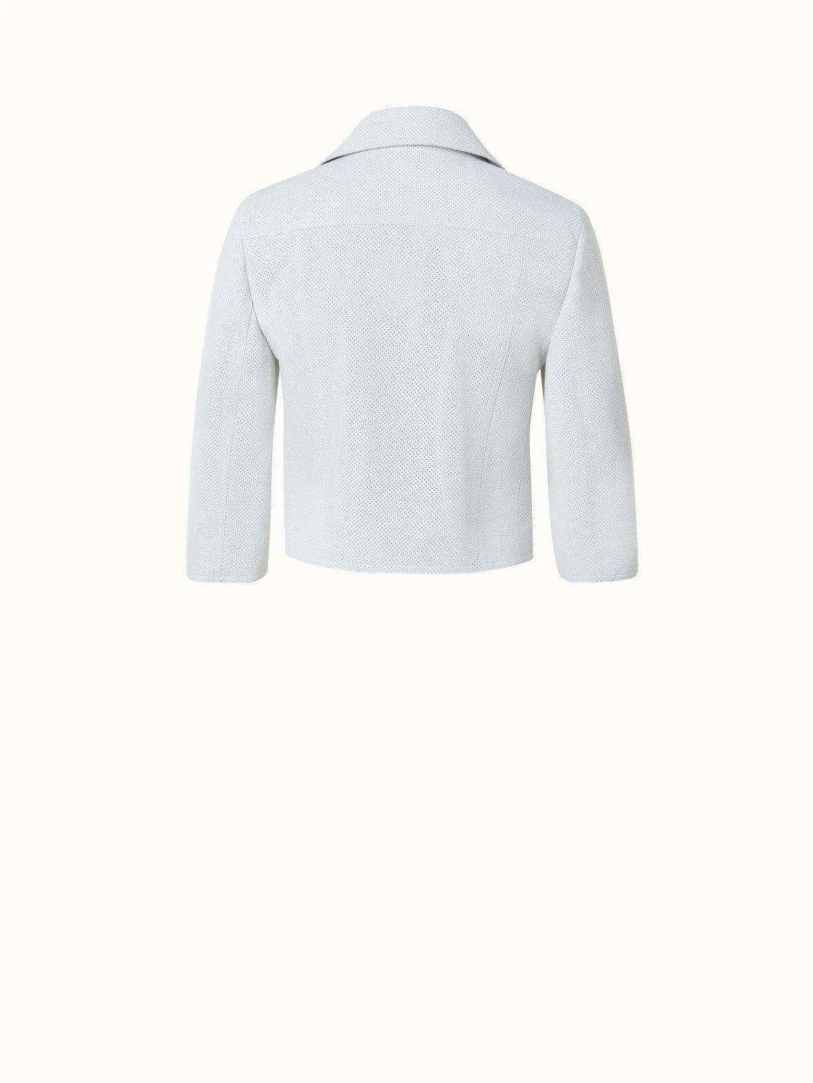 Perforated Pin Dot Nappa Leather Biker Jacket 4 Perforated Pin Dot Nappa Leather Biker Jacket - Image 2