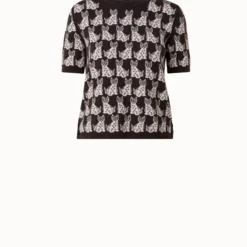 AKRIS Cashmere Cotton Emma Jacquard Knit Pullover