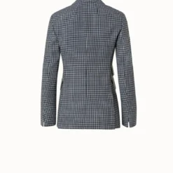 AKRIS Microcheck Wool Long Jacket -Deals Vog Shift Store 770250