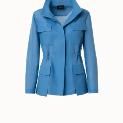 AKRIS Viscose Cotton Open Weave Jacket -Deals Vog Shift Store 770301