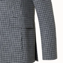 AKRIS Microcheck Wool Long Jacket -Deals Vog Shift Store 771203