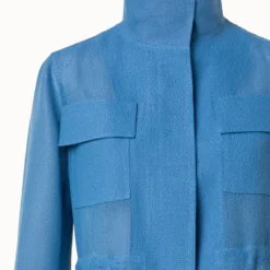 AKRIS Viscose Cotton Open Weave Jacket -Deals Vog Shift Store 771247