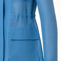 AKRIS Viscose Cotton Open Weave Jacket -Deals Vog Shift Store 771248