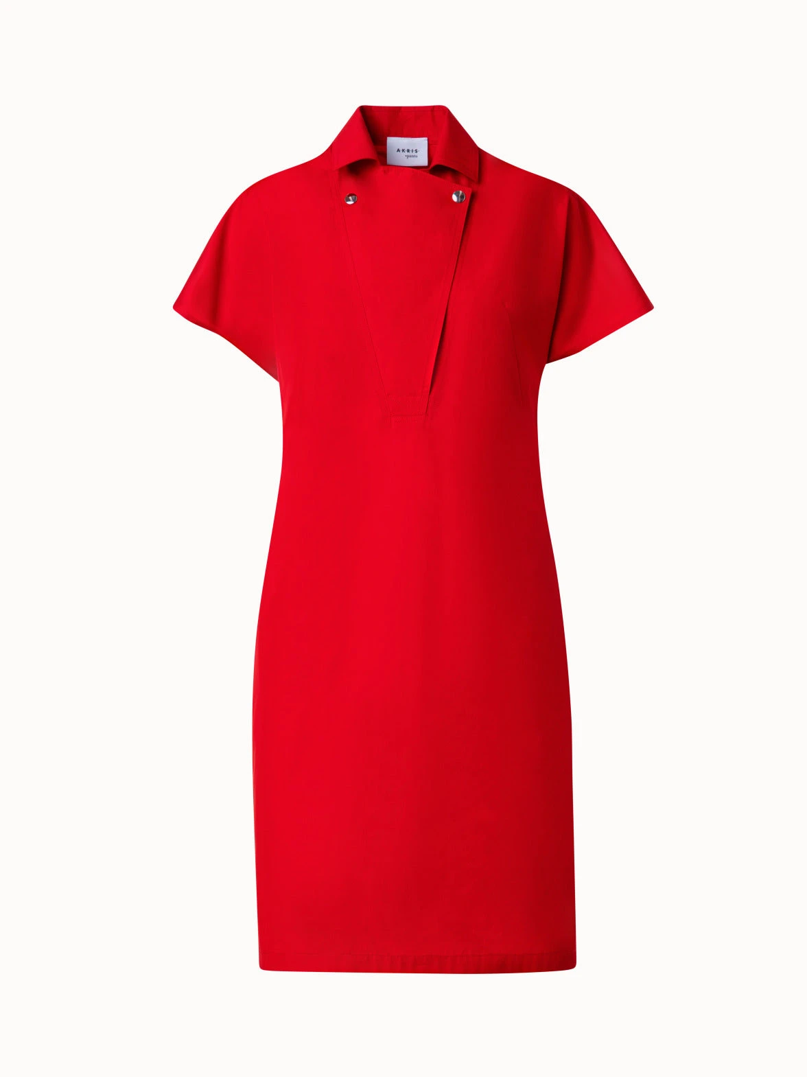 Cotton Stretch Gabardine Dress With Biker Collar 6 Cotton Stretch Gabardine Dress With Biker Collar - Image 4