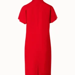 Cotton Stretch Gabardine Dress With Biker Collar 11 Cotton Stretch Gabardine Dress With Biker Collar -Deals Vog Shift Store 772003