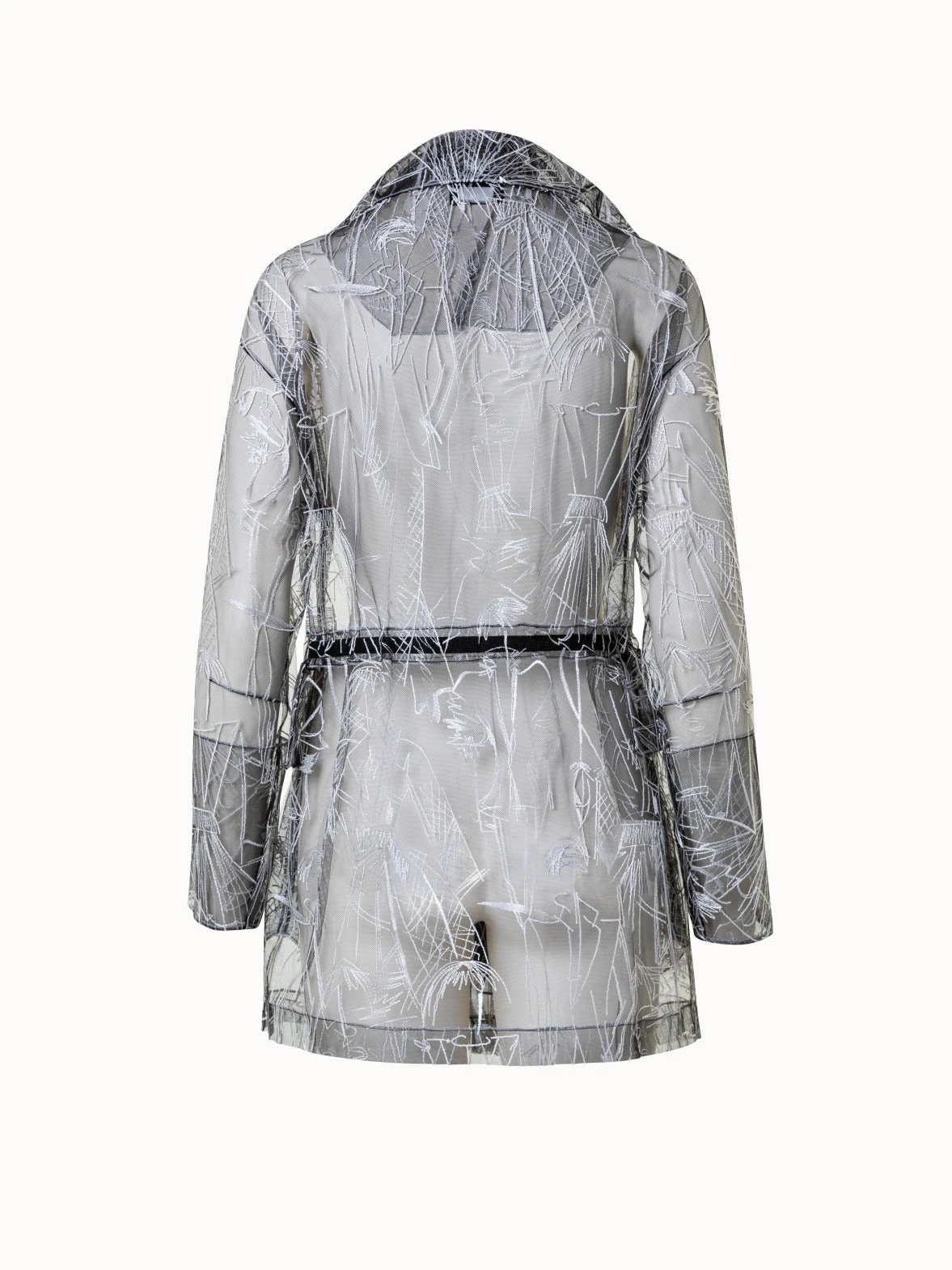 AKRIS Techno Tulle Parka With Croquis Embroidery 4 AKRIS Techno Tulle Parka With Croquis Embroidery - Image 2