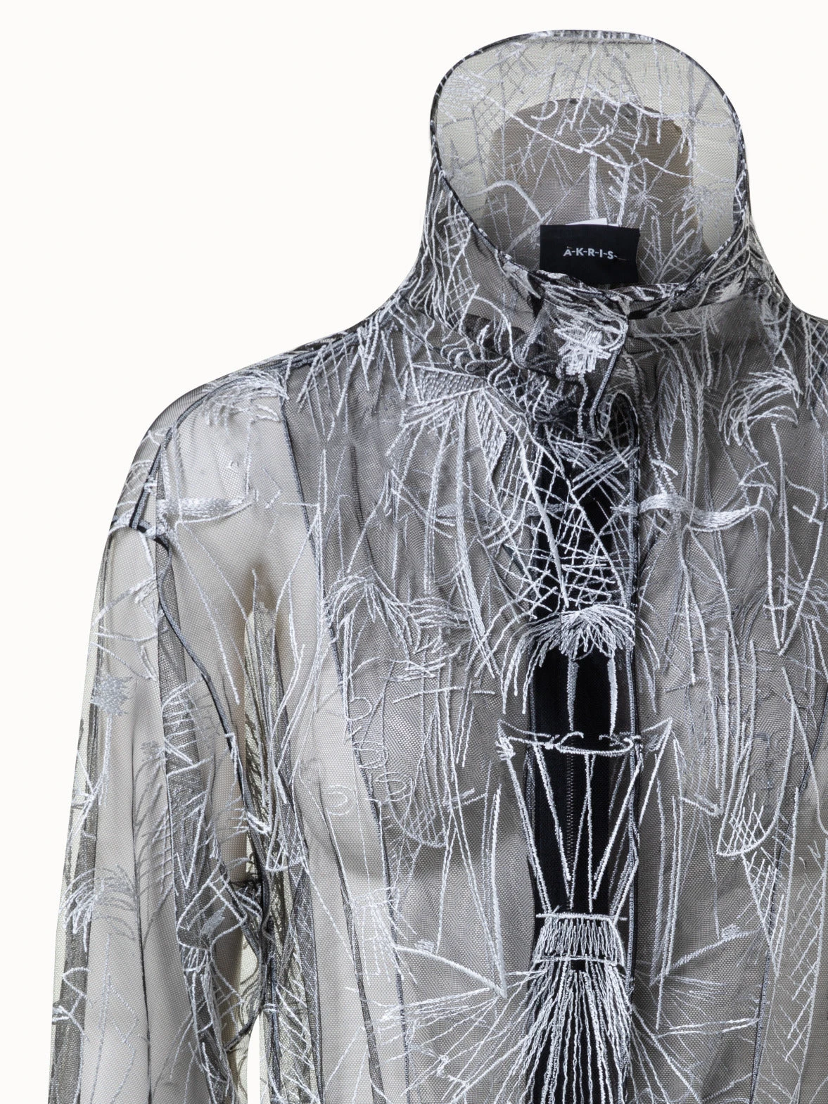 AKRIS Techno Tulle Parka With Croquis Embroidery 8 AKRIS Techno Tulle Parka With Croquis Embroidery - Image 6
