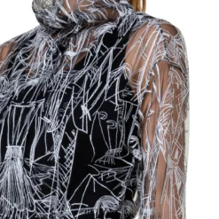 AKRIS Techno Tulle Parka With Croquis Embroidery 12 AKRIS Techno Tulle Parka With Croquis Embroidery -Deals Vog Shift Store 772618