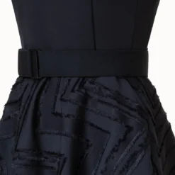 Fringed Zigzag Cotton Blend Jacquard Dress 12 Fringed Zigzag Cotton Blend Jacquard Dress -Deals Vog Shift Store 772881