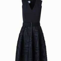 Fringed Zigzag Cotton Blend Jacquard Dress 10 Fringed Zigzag Cotton Blend Jacquard Dress -Deals Vog Shift Store 772882