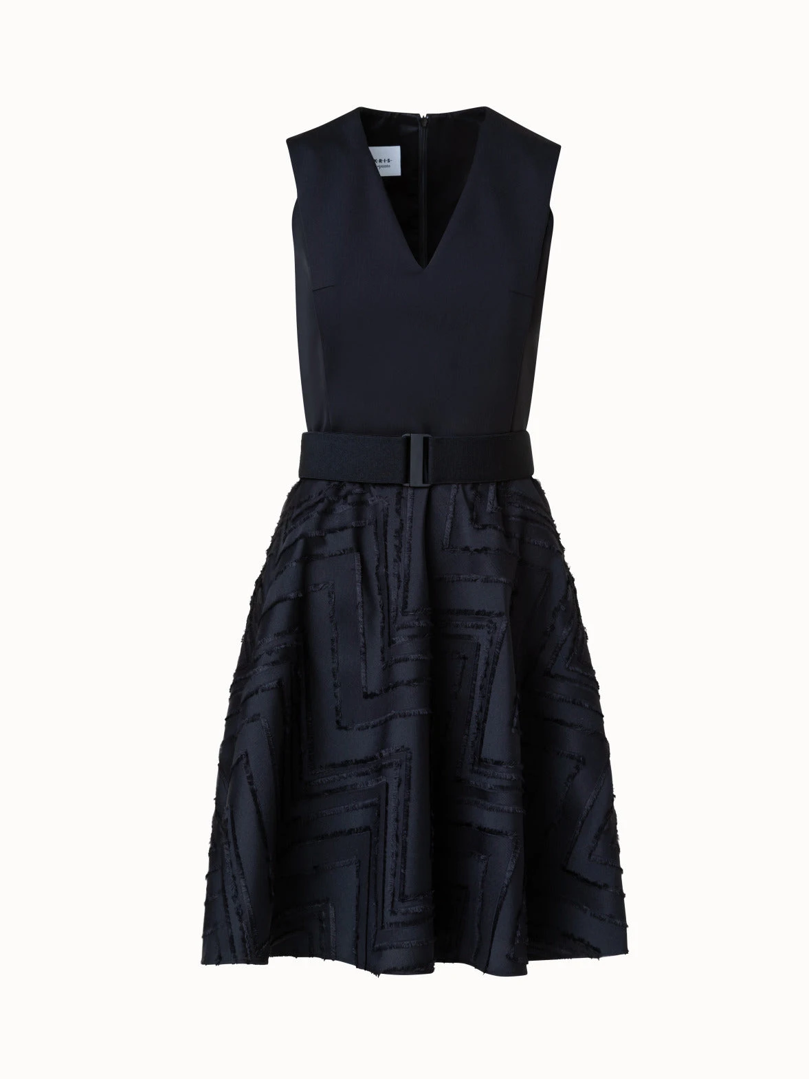 Fringed Zigzag Cotton Blend Jacquard Dress 5 Fringed Zigzag Cotton Blend Jacquard Dress - Image 3