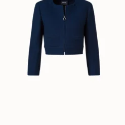 AKRIS Wool Crêpe Double-Face Short Jacket -Deals Vog Shift Store 773449