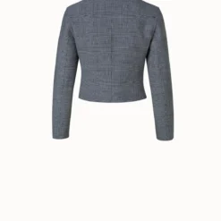 AKRIS Reversible Checked Wool Double-Face Jacket -Deals Vog Shift Store 774741