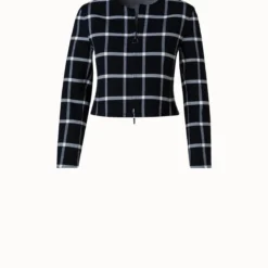 AKRIS Reversible Checked Wool Double-Face Jacket -Deals Vog Shift Store 774743
