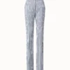 Chio Full Length Pant In Pinstripe Jaquard -Deals Vog Shift Store 845931