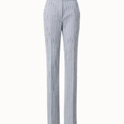 Chio Full Length Pant In Pinstripe Jaquard