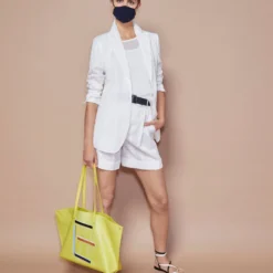 AKRIS Long Cotton Organza Striped Jacquard Jacket -Deals Vog Shift Store Akris SS21 Styling Proposal A14 569a2272 77ce 4752 b009 add620851487