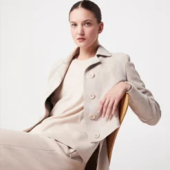 AKRIS Lamb Suede Leather Jacket 9 AKRIS Lamb Suede Leather Jacket -Deals Vog Shift Store Editorial Mix punto PF21 A4